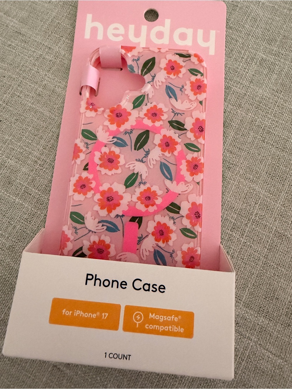 heyday Pink Floral MagSafe-Compatible Phone Case